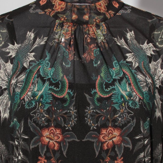 Zodiac print net ドレス 詳細画像 黒系マルチ 4