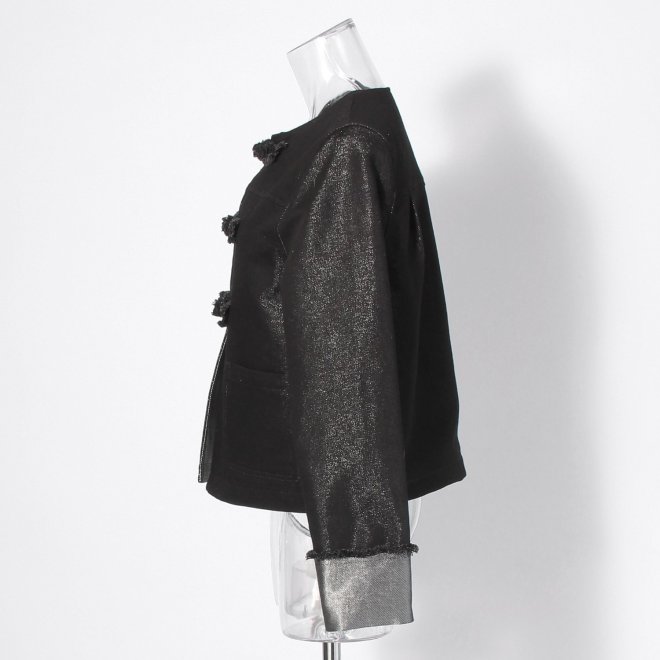 【COMING SOON】Lame denim ジャケット 詳細画像 ブラック 2