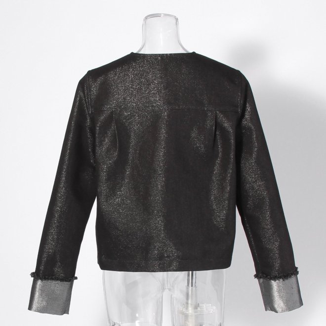 【COMING SOON】Lame denim ジャケット 詳細画像 ブラック 3