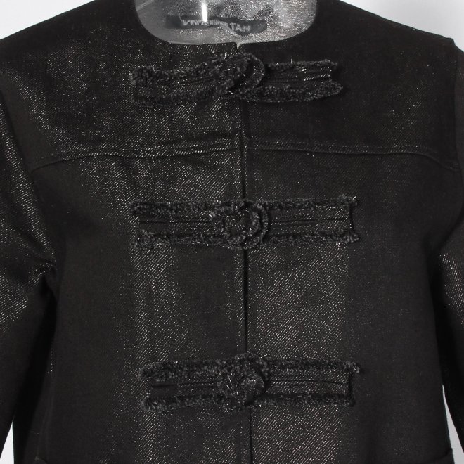 【COMING SOON】Lame denim ジャケット 詳細画像 ブラック 4