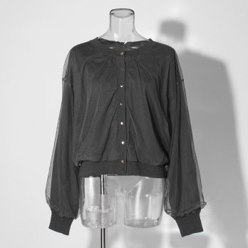 【COMING SOON】WL チュールギャザーレイヤード カーディガン