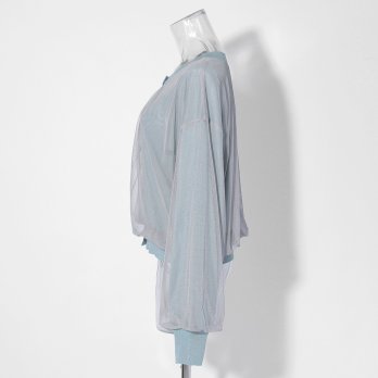 【COMING SOON】WL チュールギャザーレイヤード カーディガン 詳細画像