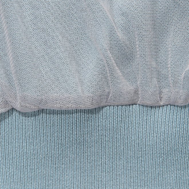 【COMING SOON】WL チュールギャザーレイヤード カーディガン 詳細画像 ライトブルー 6