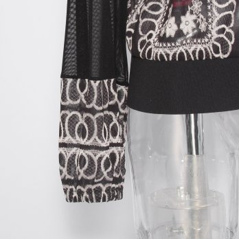 【COMING SOON】Dragon lace print net ブラウス 詳細画像