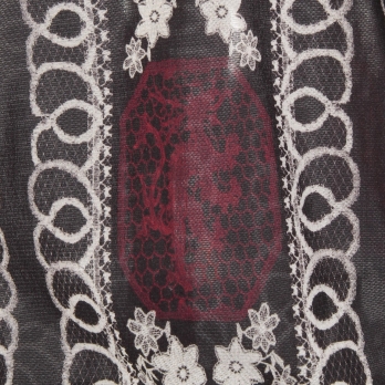 Dragon lace print net ブラウス 詳細画像