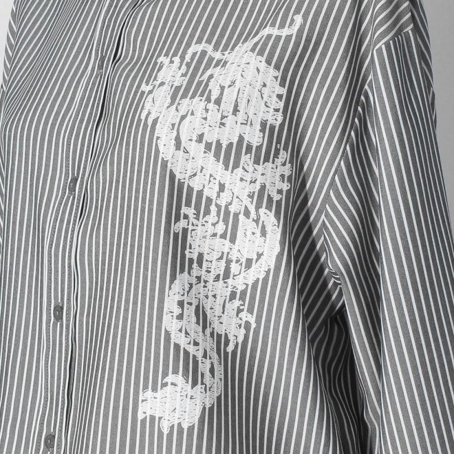 Dragon print shirt ブラウス 詳細画像 ブラック 6