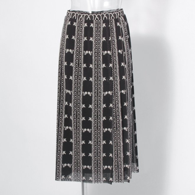 【COMING SOON】Dragon lace print net スカート 詳細画像 黒系マルチ 1