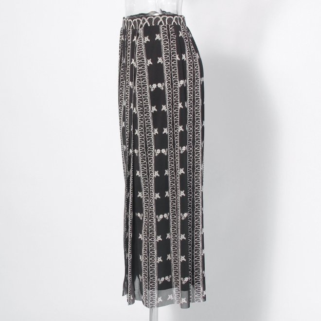 【COMING SOON】Dragon lace print net スカート 詳細画像 黒系マルチ 2