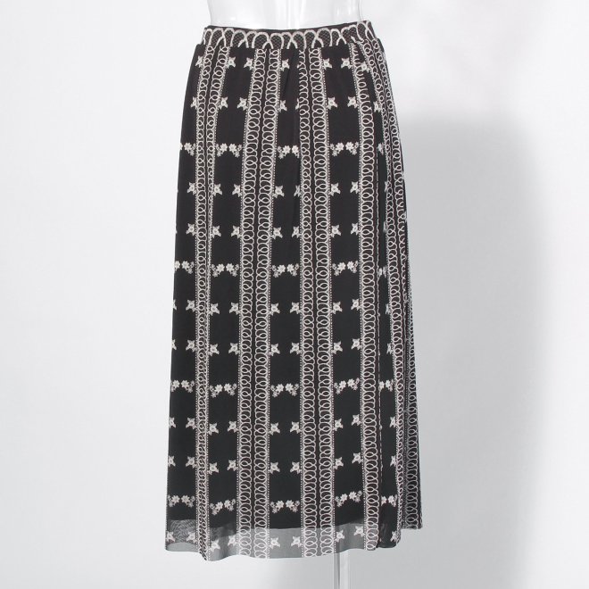 【COMING SOON】Dragon lace print net スカート 詳細画像 黒系マルチ 3