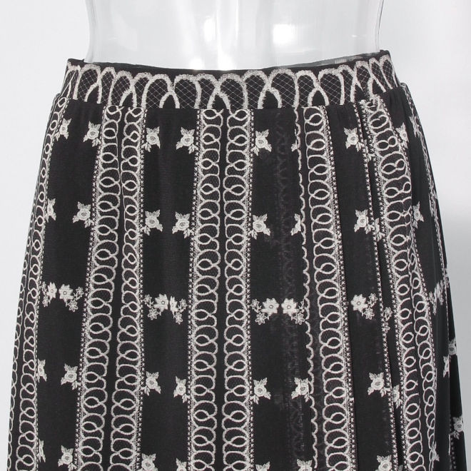 Dragon lace print net スカート 詳細画像 黒系マルチ 8