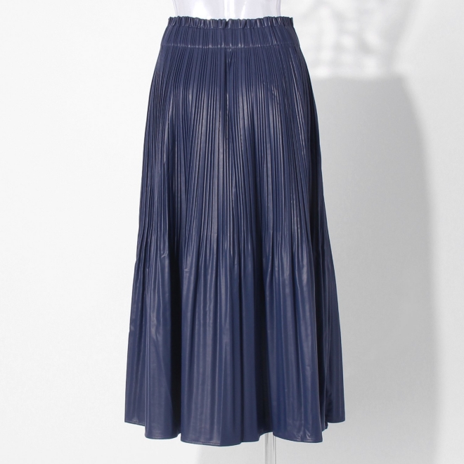 WL エコレザープリーツ スカート 詳細画像 ネイビー 7