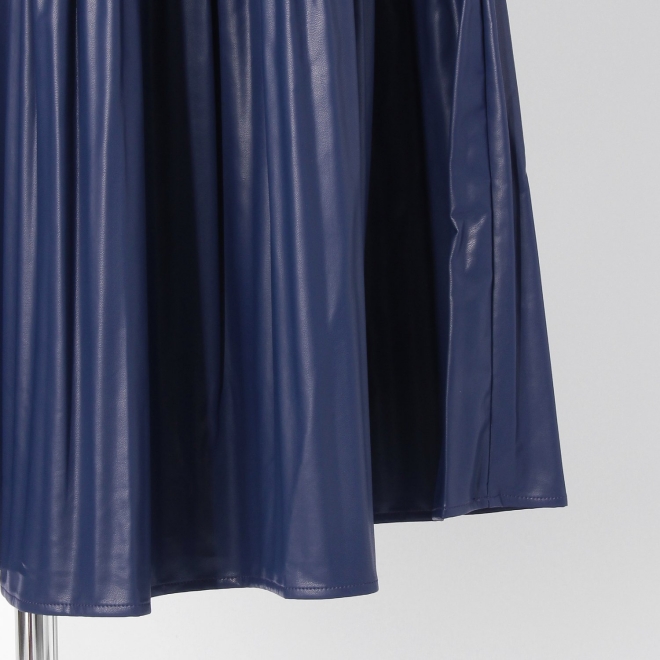 WL エコレザープリーツ スカート 詳細画像 ネイビー 9