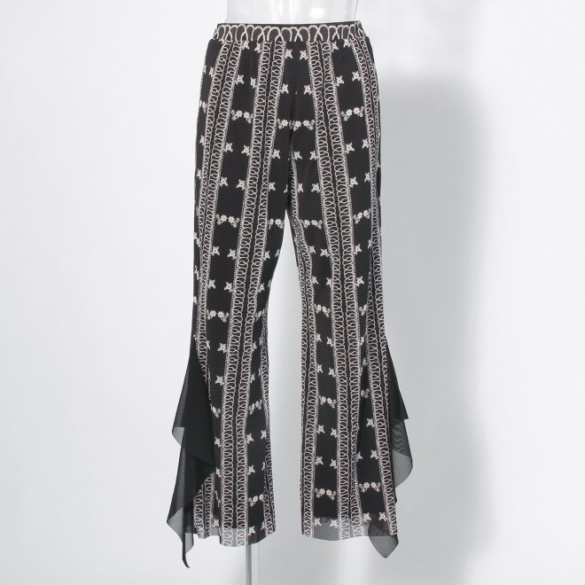 【COMING SOON】Dragon lace print net パンツ 詳細画像 黒系マルチ 1