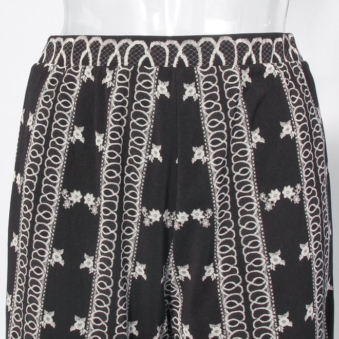 【COMING SOON】Dragon lace print net パンツ 詳細画像 黒系マルチ 4