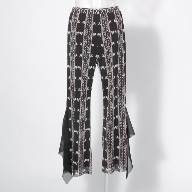 Dragon lace print net パンツ 詳細画像 黒系マルチ 7