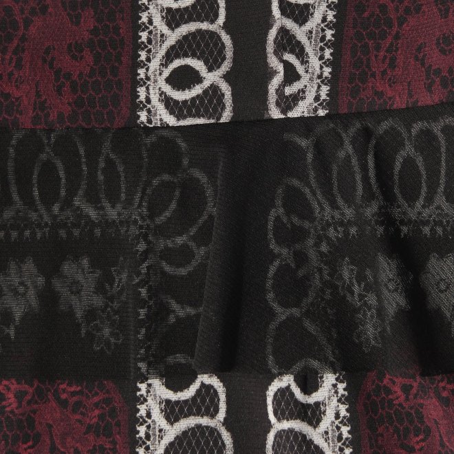 【COMING SOON】Dragon lace print net ドレス 詳細画像 黒系マルチ 6