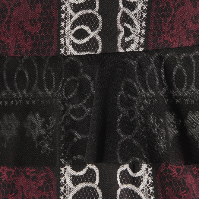 Dragon lace print net ドレス 詳細画像 黒系マルチ 7