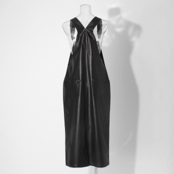 Fake leather ジャンパースカート 詳細画像