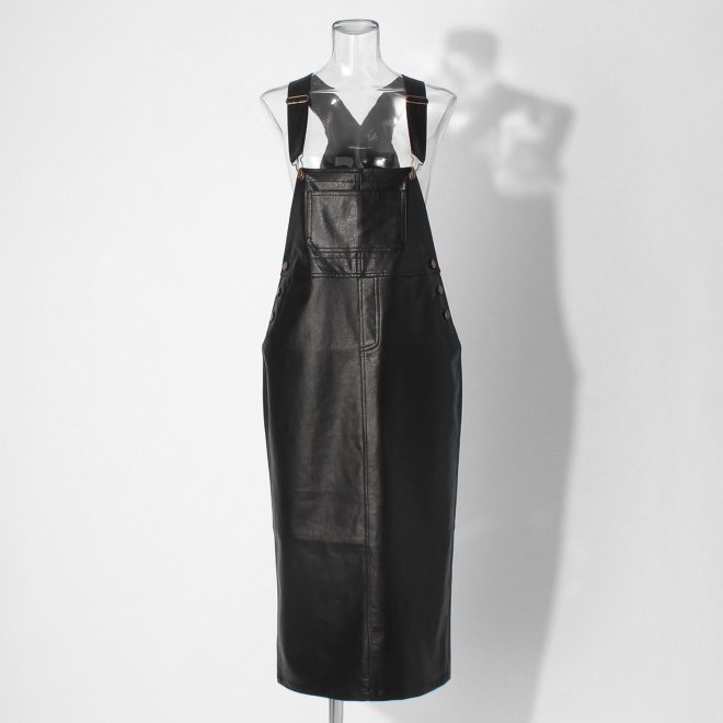 【COMING SOON】Fake leather ジャンパースカート