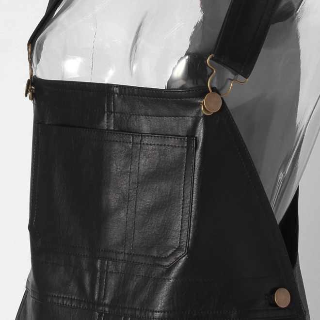 Fake leather ジャンパースカート 詳細画像 ブラック 8
