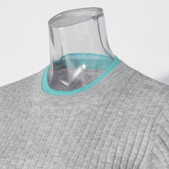 【COMING SOON】WLC フリルネック配色ニット 詳細画像