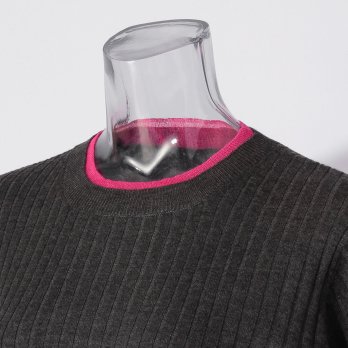 【COMING SOON】WLC フリルネック配色ニット 詳細画像