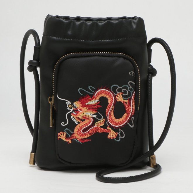 【COMING SOON】Dragon embroidery mini Shoulder bag 詳細画像 ブラック 1
