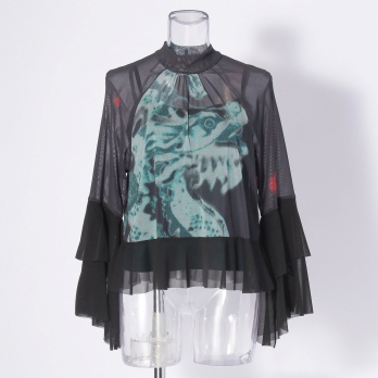 【COMING SOON】【オンライン・一部店舗限定カラー】Kisaragi dragon print ブラウス 詳細画像