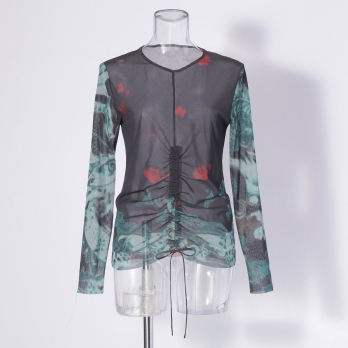 【COMING SOON】【オンライン・一部店舗限定カラー】Kisaragi dragon print ブラウス 詳細画像