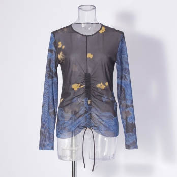 【COMING SOON】【オンライン・一部店舗限定カラー】Kisaragi dragon print ブラウス 詳細画像