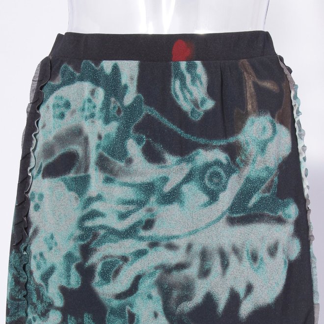 【COMING SOON】【オンライン・一部店舗限定カラー】Kisaragi dragon print スカート 詳細画像 【オンライン・一部店舗限定カラー】黒系マルチ 3