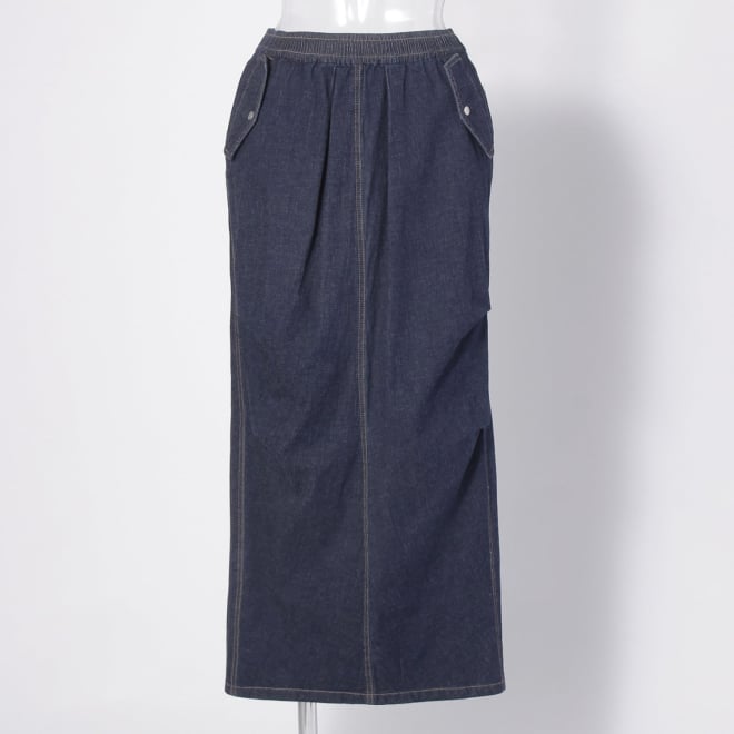 【COMING SOON】WLC ライトオンスストレッチデニムスカート 詳細画像 ネイビー 1