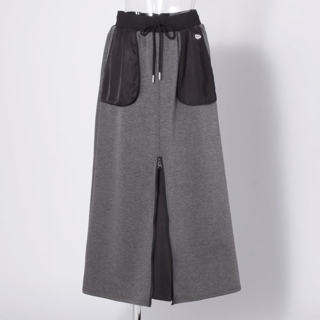 【COMING SOON】WLC ナイロン&times;ジャージーミリタリースカート 詳細画像 グレー 6