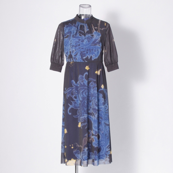 【COMING SOON】【オンライン・一部店舗限定カラー】Kisaragi dragon print ドレス 詳細画像 ブルー系マルチ 1
