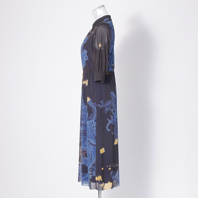 【COMING SOON】【オンライン・一部店舗限定カラー】Kisaragi dragon print ドレス 詳細画像 ブルー系マルチ 2