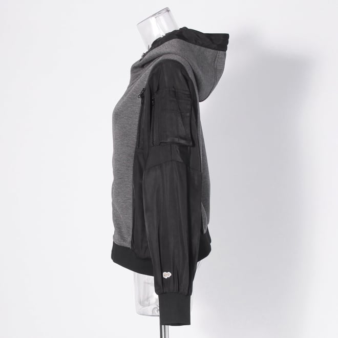 【COMING SOON】WLC ナイロン&times;ジャージーミリタリーブルゾン 詳細画像 グレー 2