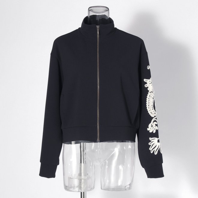 【COMING SOON】Dragon tulle tape embroidery ブルゾン 詳細画像 ネイビー 1