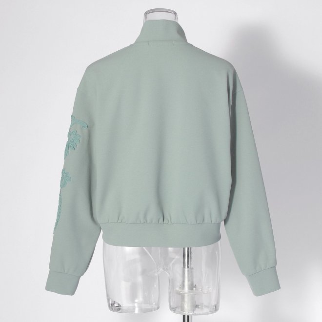 【COMING SOON】Dragon tulle tape embroidery ブルゾン 詳細画像 グリーン 3