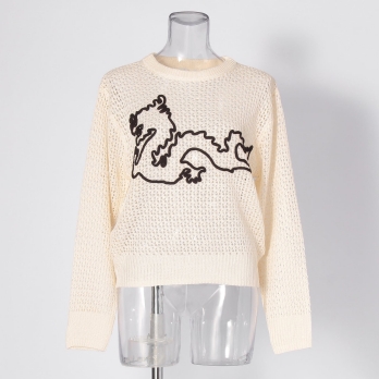 【COMING SOON】WLC ドラゴンコード刺繍メッシュニット 詳細画像