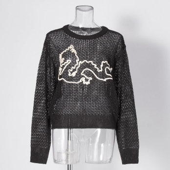 【COMING SOON】WLC ドラゴンコード刺繍メッシュニット 詳細画像