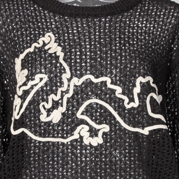 【COMING SOON】WLC ドラゴンコード刺繍メッシュニット 詳細画像