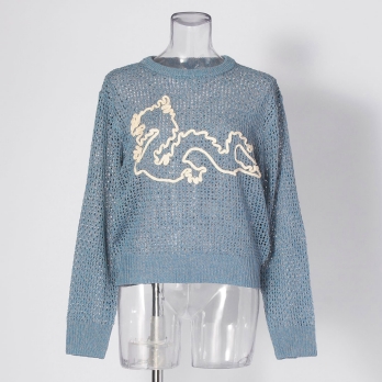 【COMING SOON】WLC ドラゴンコード刺繍メッシュニット 詳細画像