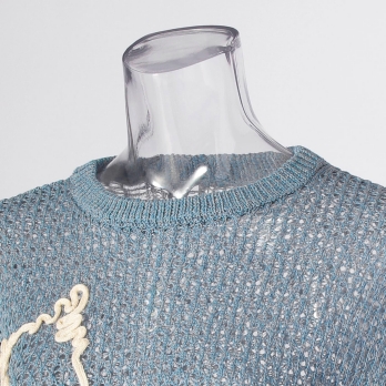 【COMING SOON】WLC ドラゴンコード刺繍メッシュニット 詳細画像