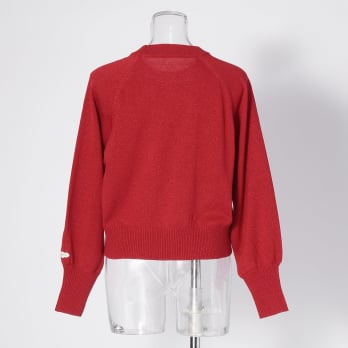 【COMING SOON】WLC ラメ混スエットライクニット プルオーバー 詳細画像