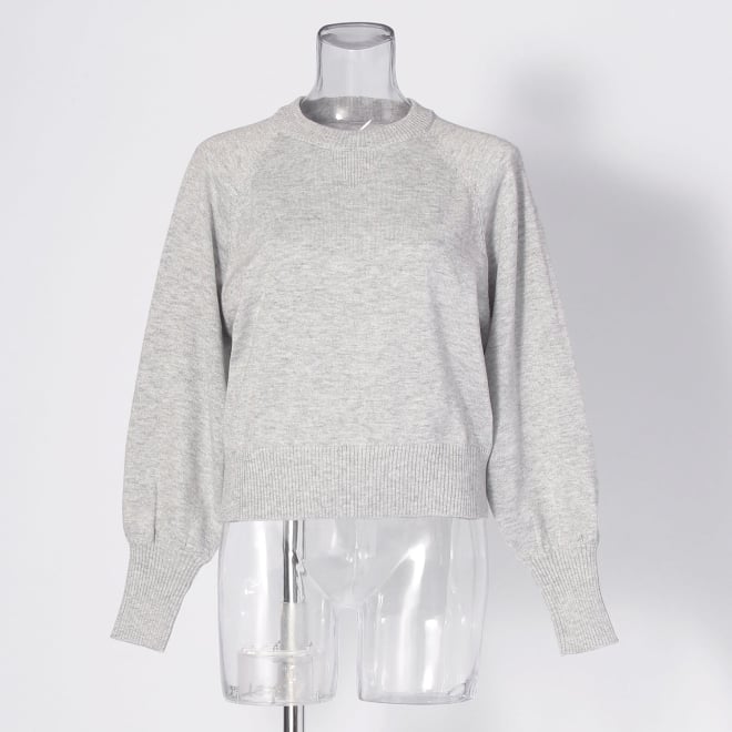 【COMING SOON】WLC ラメ混スエットライクニット プルオーバー 詳細画像 ライトグレー 1