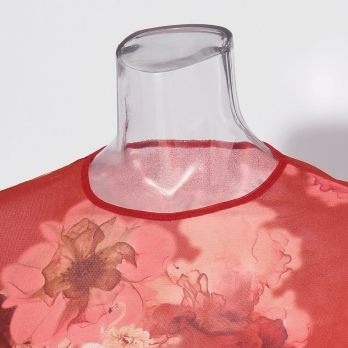 Flower flamingo print ブラウス 詳細画像