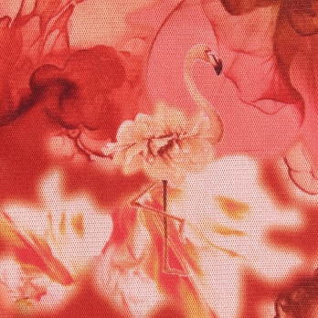 Flower flamingo print ブラウス 詳細画像