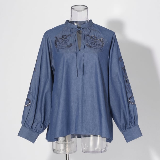 【COMING SOON】Bohemian dragon ブラウス 詳細画像 ライトブルー 1