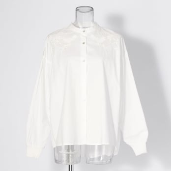 【COMING SOON】WL コーマコットンオーバーギャザー ブラウス 詳細画像