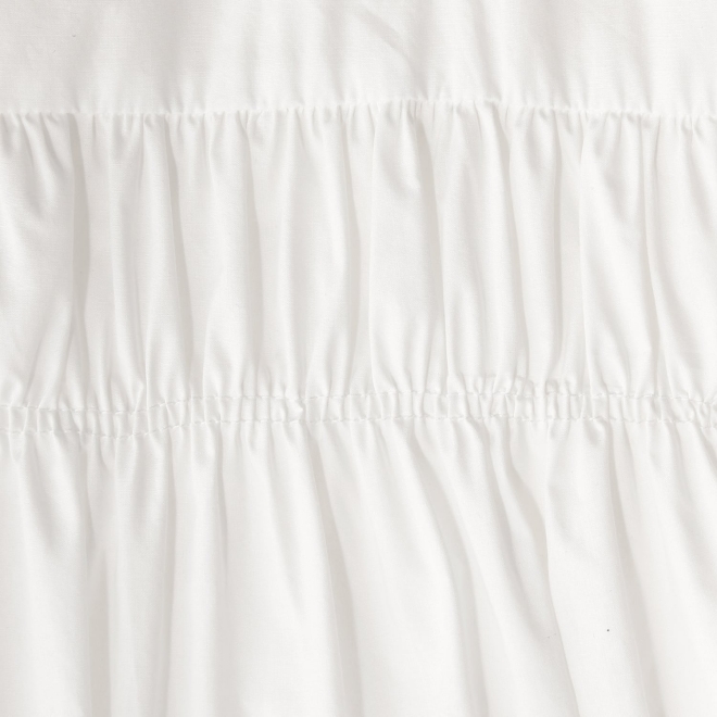 WL コーマコットンオーバーギャザー ブラウス 詳細画像 ホワイト 7